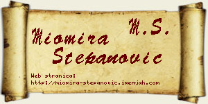 Miomira Stepanović vizit kartica